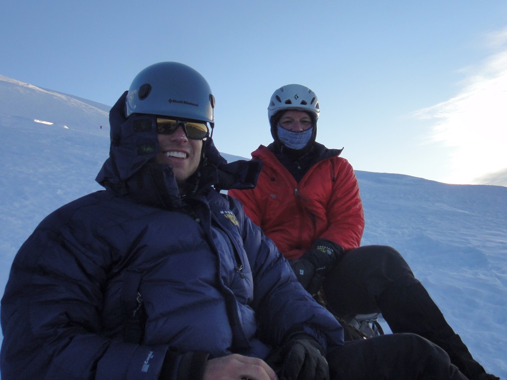 Guide Matthew Hegeman and I just before the summit of Mt. Rainier
