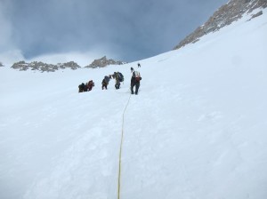 At the base of the fixed lines on Denali