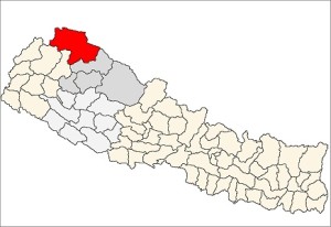 Nepal14 (Humla locater map)