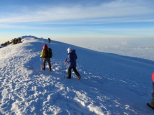 Descending the Summit Ridge