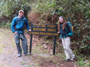 Start of Machame Route on Kilimanjaro