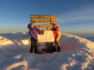 Makayla and Parker on the Summit of Kilimanjaro